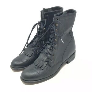 Vintage Boulet Canada 6 Black Leather Oxford Boots